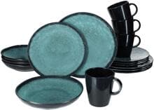 Camping Wagner Apatit Geschirrset, 16-teilig, Pearl/Mint