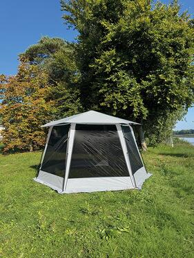 Reimo La Caletta Pavillon, 320x360cm, schwarz/grau