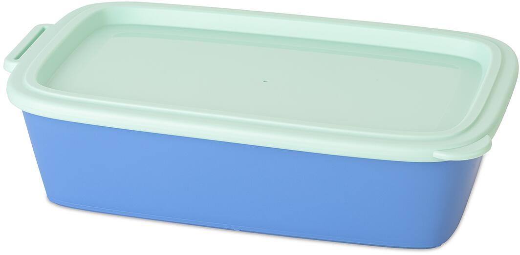 Koziol Nora Box Schale mit Deckel, 1,4l, strong blue/sweet green