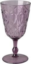 Rice Wein Glas mit spiraler Facettierung, Acryl, 400ml, Helle Pflaume