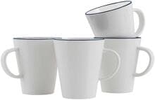 Gimex Linea Line Tasse, 350ml, 4er Set, blau