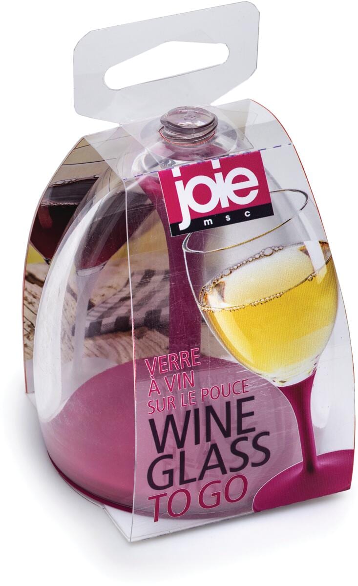 Joie ToGo Weinglas, Rot/Weiß, 320ml bei Camping Wagner Campingzubehör