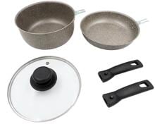 Beaver Brand TRIO 20 Kochset, 5-tlg., stone grey