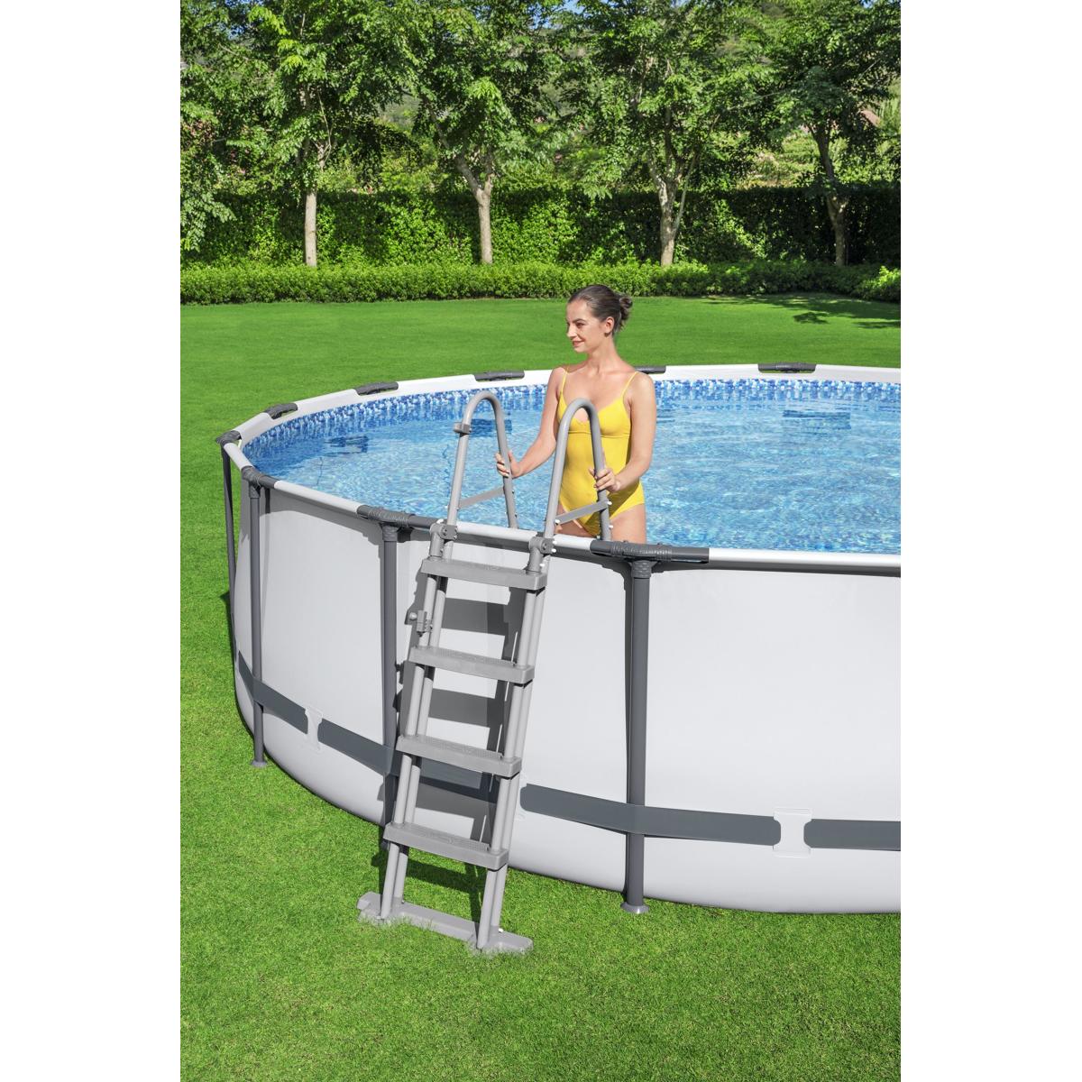 Bestway Steel Pro Max Frame Pool Set, rund, 457x122cm, inkl