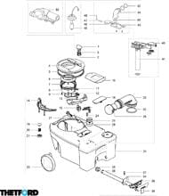 Insert Pump Out - Thetford Ersatzteil Nr. 5074306 - für Abwassertank C250 - C260