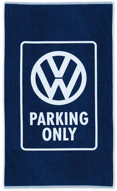VW Collection Strandtuch parking only, dunkelbau/weiß