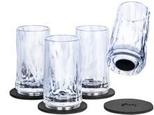 Silwy Magnet Kunststoff-Shotglas, 4-teilig, 4cl, transparent