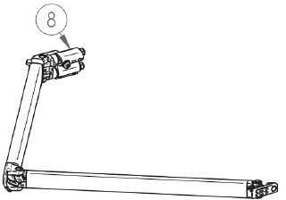 Gelenkarm rechts für Markisenlänge 2,6m - Thule Ersatzteil Nr. 1500602598 - passend zu Thule Omnistor 6200