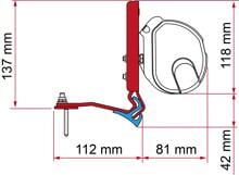 Fiamma F35/F35Pro/F45 Adapter Citroen Holiday