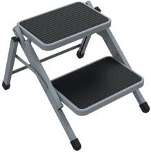 Carbest Klappbare Doppeltrittstufe, Stahl, 40cm