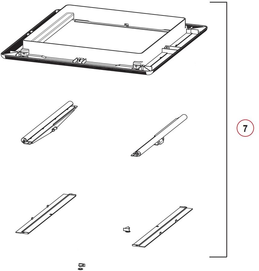 MPK Unterrahmen (cremeweiß) mit Kombirollo für Modell 46K / 4600K