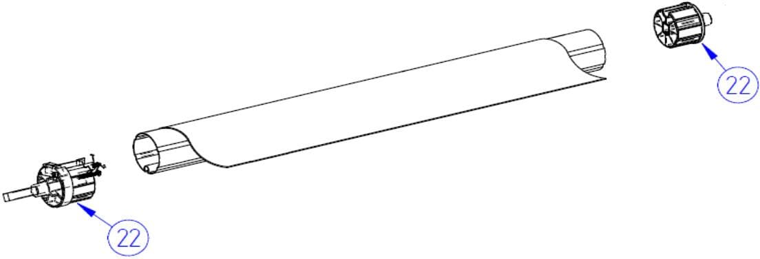 Tuchrollenendkappen-Satz - Thule Ersatzteil Nr. 1500601258 - passend zu Thule Omnistor 8000