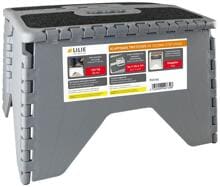Lilie Klappbare Trittstufe, rutschfest, 29,5 x 23 x 34 cm, grau