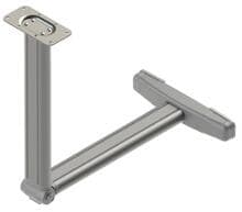 Klapptischfuß, mittig klappbar, T-Fuß, Höhe 720mm, silber