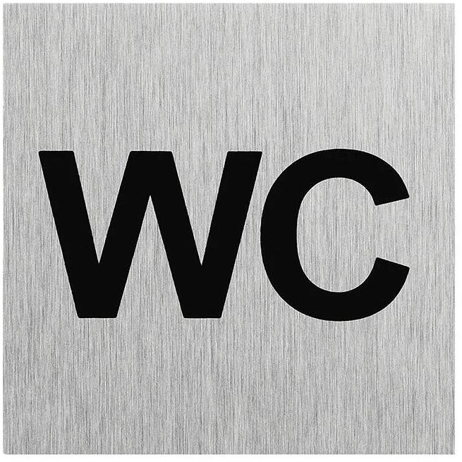 Pro Plus Aluminium Türschild 60x60mm "WC"