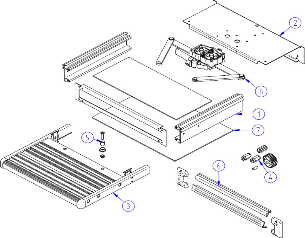 Trittbrett komplett - Thule Ersatzteil Nr. 1500601144 - für Thule Slide
