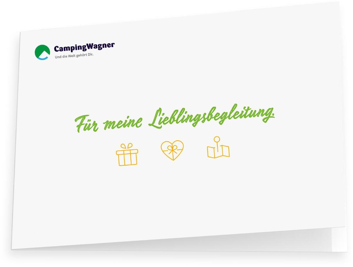 Camping Wagner Geschenkgutschein - Romantik - 80 € per E-Mail zum Selbstdrucken