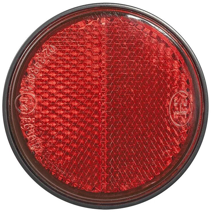Pro Plus Reflektor selbstklebend mit Grundplatte, 58mm, rot