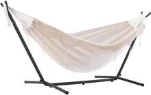 Vivere Cotton Hängematte mit Stahlständer, double, 250cm, natural