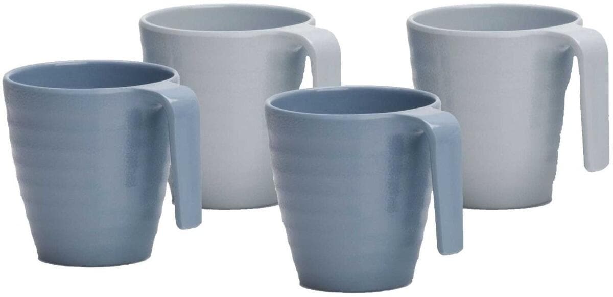 Flamefield Shades of Blue Tassen, 4er Set