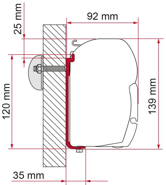Fiamma F45 Adapter für Kit AS 400 L