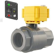Lilie Elektrisches Kugelhahnventil 12V inkl. Funktionsanzeige, Rohrdurchmesser 40mm, Durchfluss 855mm²