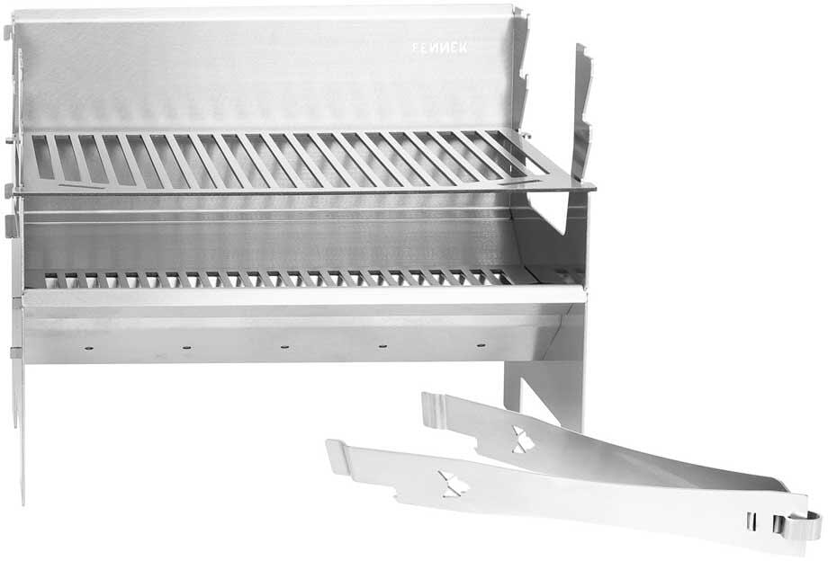 FENNEK 2.0, mobiler Holzkohlegrill, Edelstahl