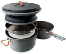 GSI Outdoors Pinnacle Ceramic Base Camper L Kochset, 7-teilig