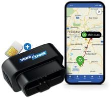 YUKAtrack GPS-Ortungssystem mit On-Board-Diagnose-Schnittstelle, (OBD2)