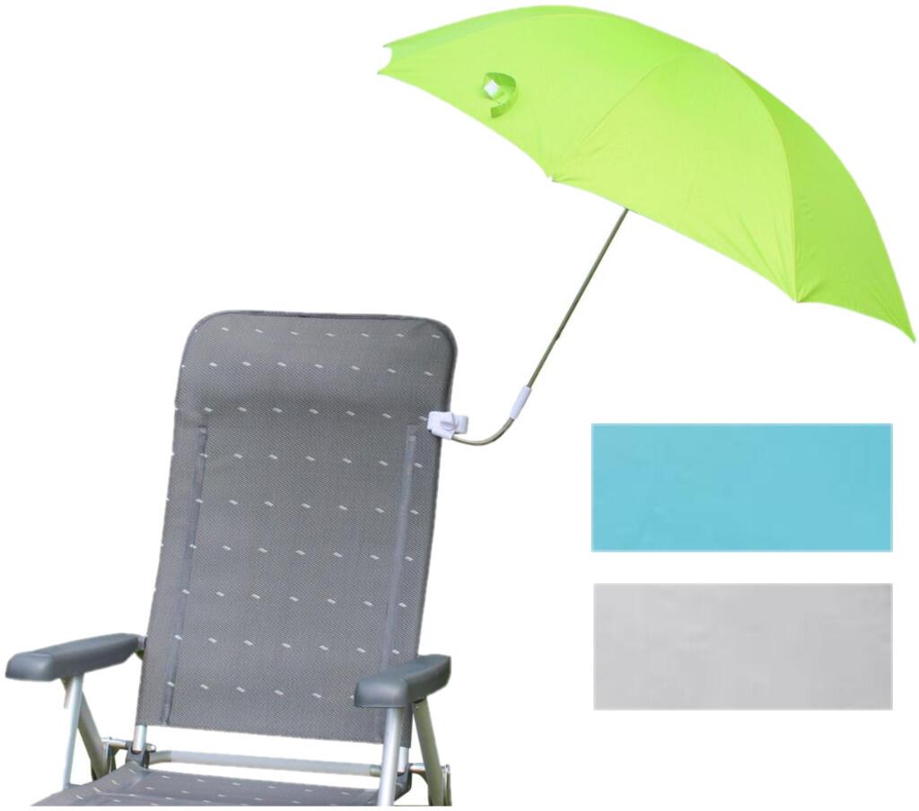 Stuhlschirm mit Klemme, Verstellbar und Universelle Klemme Am Strandschirm,  Tragbarer Sonnenschirm, Tragbare Sonnenschirme für Strandkorb, Golfwagen