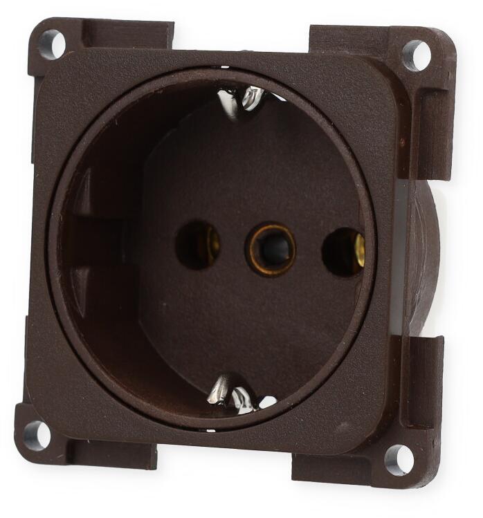 Inprojal System 10.000 Schuko Steckdose, 230V, braun