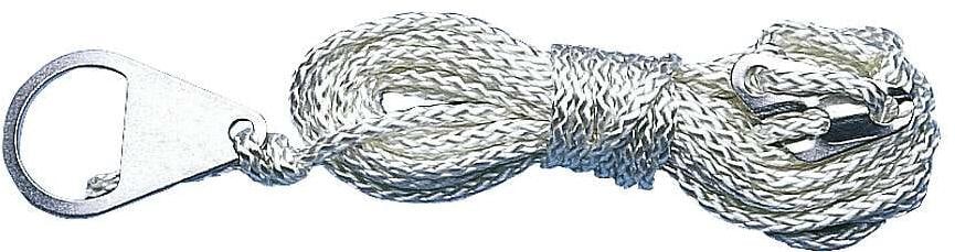 Zeltleine mit 3-Lochspanner, 4 Stück, 4mm, 4m