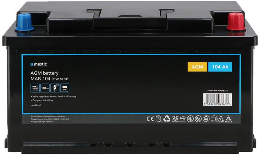 Mestic MAB-104 low seat AGM-Batterie, 104Ah