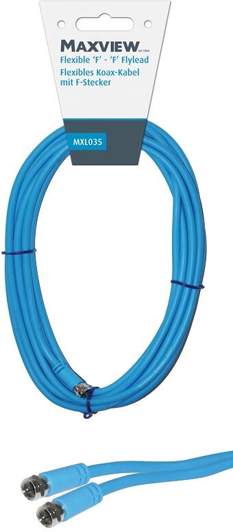 Maxview flexibles Sat-Kabel mit F-Anschlüssen, 10m