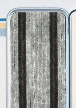 Arisol Chenille Flauschvorhang, 70x205 cm, hellgrau-dunkelgrau, ideal für Caravans