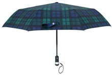 Origin Outdoors LED Trek Regenschirm, blau/grün kariert