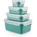 Emsa Clip&Close Frischhaltedosen Set, 4-teilig, grün
