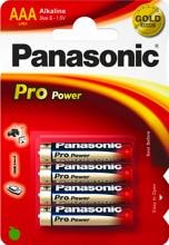 Panasonic Pro Power Alkaline Batterien, Microzelle, 4 Stück