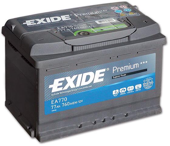 EXIDE Premium EA770 Carbon-Boost Batterie, 77Ah Bei Camping Wagner ...