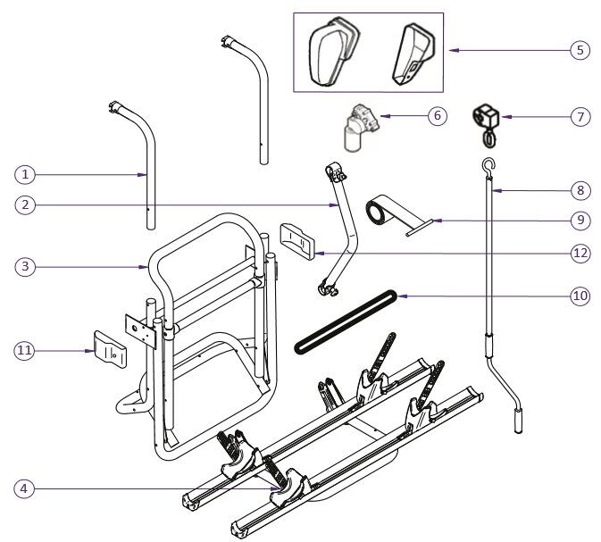 Lift Tie Tube - Thule Ersatzteil Nr. 1500602048 - passend zu Thule Lift