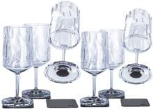 silwy Magnet Weinglas, Kunststoff, 6er Set, 200ml