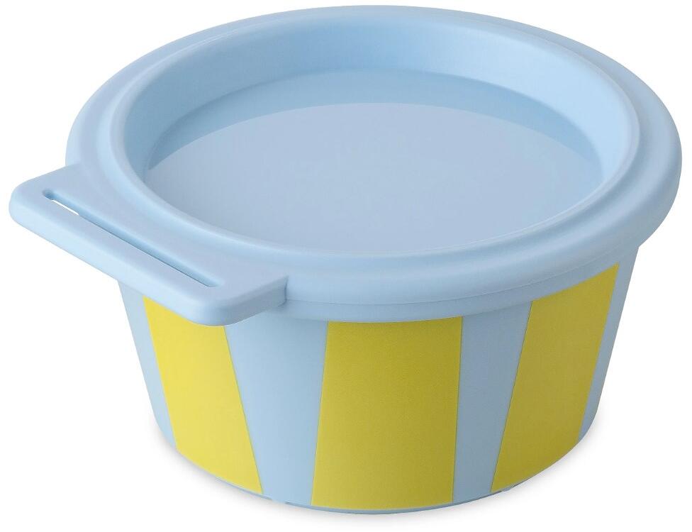 Koziol Nora Box Schale mit Deckel, 250ml, stripes sweet blue
