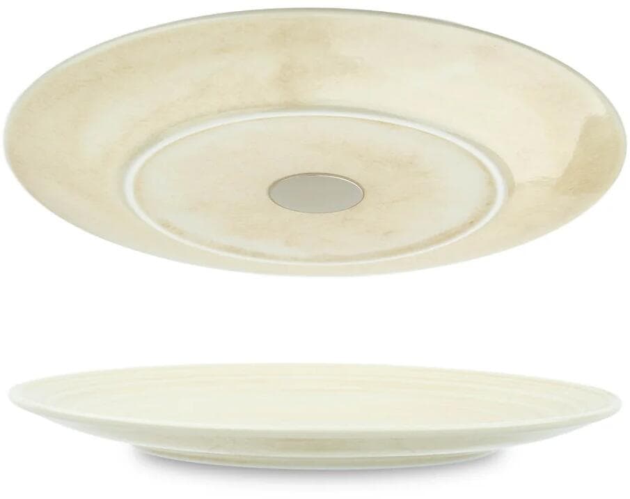 silwy Magnet-Porzellanteller, 23cm, 2er-Set, Sand