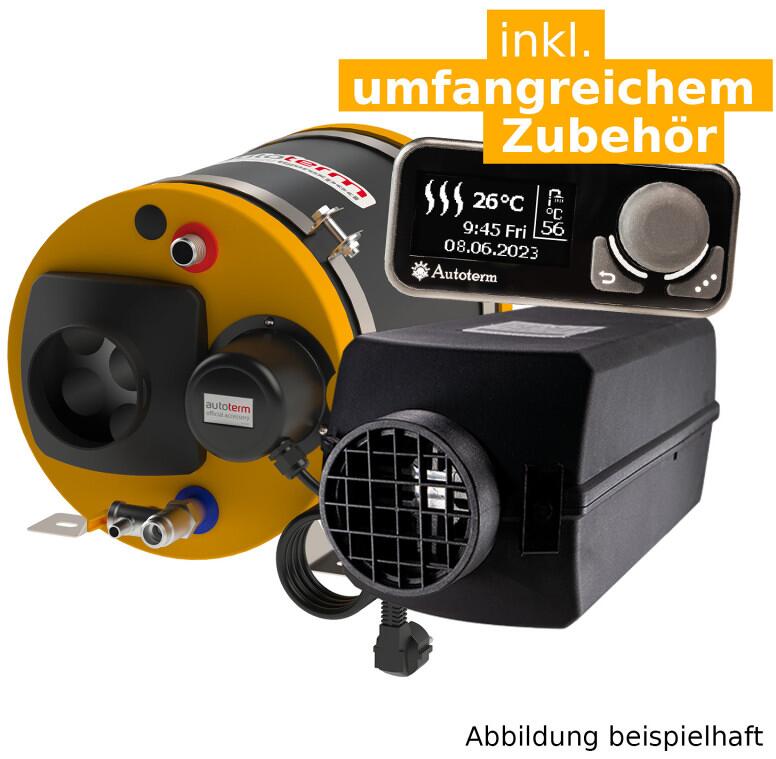 tigerexped Warmduscher-Kit 2.0 - Autoterm Air 2D 24V + combiBOIL mit Comfort Boiler Control, 12l, 12V, 300W