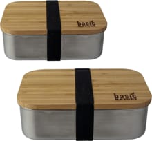 BasicNature Bamboo Lunchbox, Edelstahl