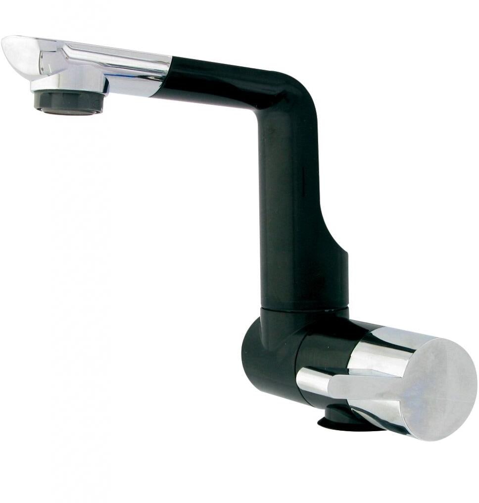 Comet Arona Wasserhahn, Ø22mm, Tülle, Mikroschalter, chrom/schwarz, kurzer Auslauf