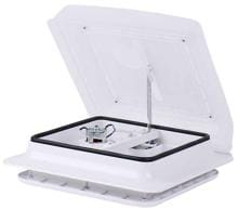 Carbest Power Vent Dachhaube, 28x28cm, weiß, mit 12V Ventilator