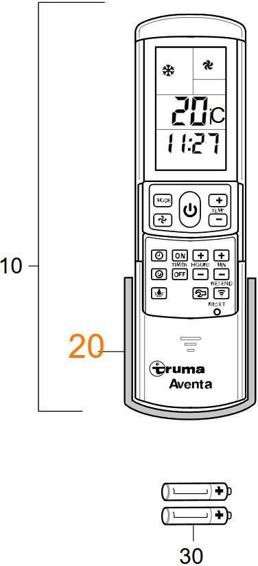 Halterung - Truma Ersatzteil Nr. 40040-17200 - für Fernbedienung