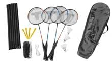 Badminton-Set mit Netz, 4 Spieler