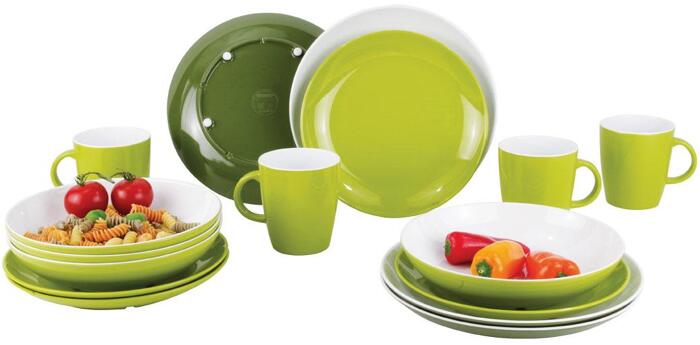 Gimex Classic Line Geschirrset, 16-teilig, grün